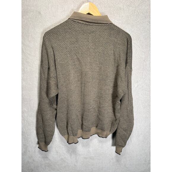 Vintage Idea Uomo Made in Italy Acrylic Wool Collared Long Sleeve Sweater Mens M - Picture 2 of 5